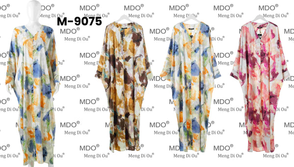 MDO Floral Print stand Collar For Vacation M-9075